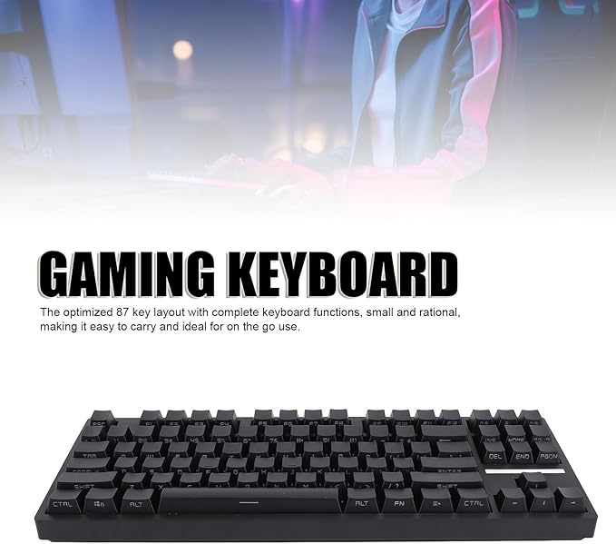 Yoidesu Gaming Keyboard 2.4G / BT3.0 5.0/Type C Wired Mechanical Keyboard RGB Backlit 87 Keys Black Switch Computer Keyboard
