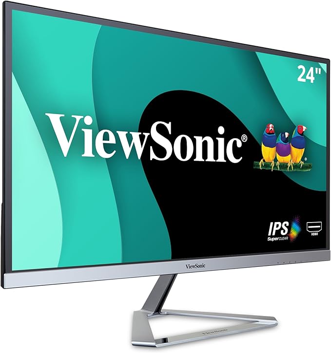 ViewSonic VX2476-SMHD 24 Inch 1080p IPS Monitor with FreeSync Ultra-Thin Bezels HDMI and DisplayPort