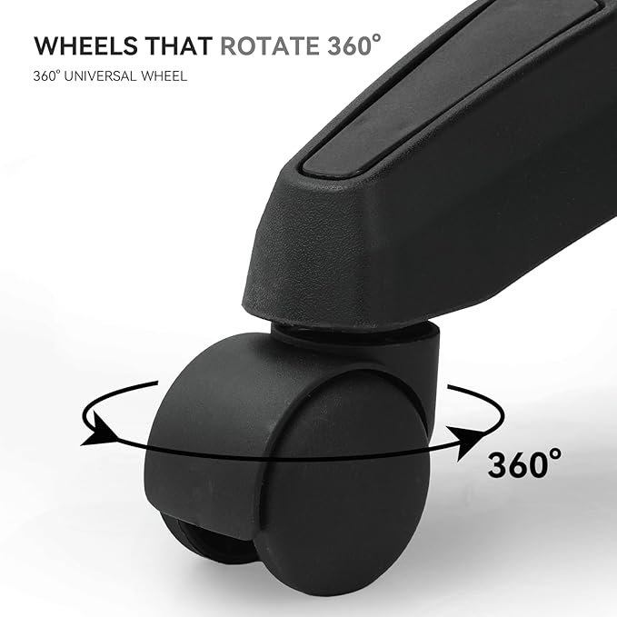 Gaming Chair Ergonomic Computer Chairs with Arms Lumbar Support Footrest Headrest 360°Swivel Chair Adjustable Back and Height Leather PC Chairs for Gaming Study Office Black