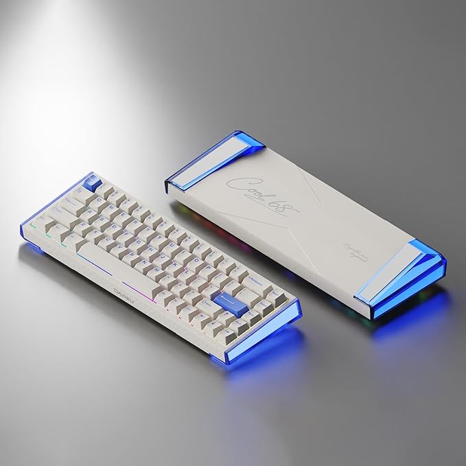 DAREU COOL68 60% Wired Gaming Keyboard Rapid Trigger Magnetic Switch Keyboard with 8000Hz Polling Rate Adjustable Actuation 0.1ms Latency SOCD Gasket Mount Hot swappable RGB Light