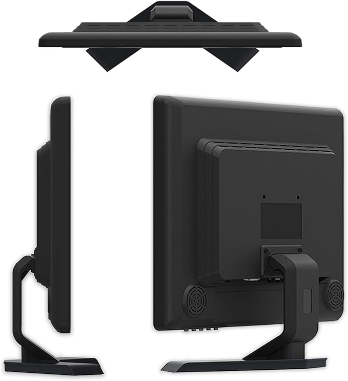 JaiHo 17 Inch PC Monitor TFT LCD Monitor - 1280 x 1024 Resolution 4:3 HDMI Monitor Color Display Screen with HDMI/VGA/BNC/AV/USB Earphone Input Built-in Dual Speakers Black