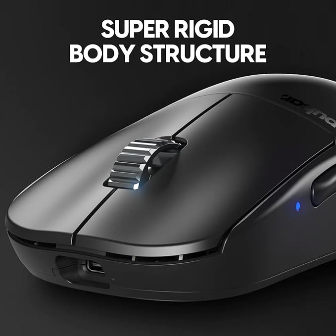 Pulsar Gaming Gears - X2H eS Wireless Gaming Mouse Symmetrical Optical Switch OLED Display Driverless PAW3395 Sensor 100H Battery 4K dongle Included (Medium Black) (Renewed)