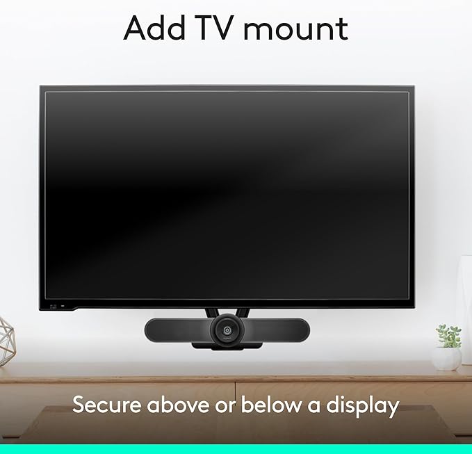 Logitech MeetUp Video Conferencing System Ultra HD 4K/1080p/720p 3 Microphones/Adjustable Speakers Wide Field of View 120° PC/Mac/Laptop/MacBook/Tablet - Black