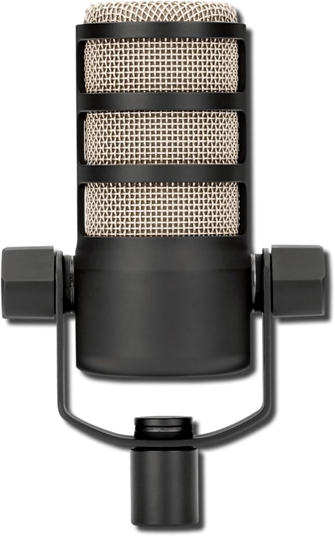 Rode PodMic Dynamic Broadcast Microphone with White PSA1+ Microphone Boom Arm White WS14 Pop Filter and Premium XLR Cable