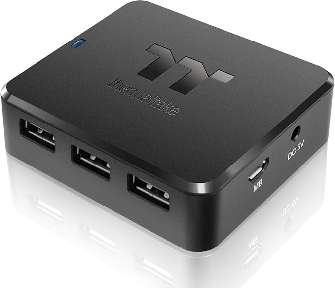 Thermaltake H200 Plus Internal USB Hub 3-Port USB 2.0 Header Outputs 3 External Type-A USB Ports PS-ACC-IU2H00R-2