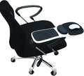 Armrest Mouse pad with arm Wrist Rest Support Adjustable Ergonomic Computer Mouse mat for Chair Home&ampOffice Chair Extender Attachable Black White