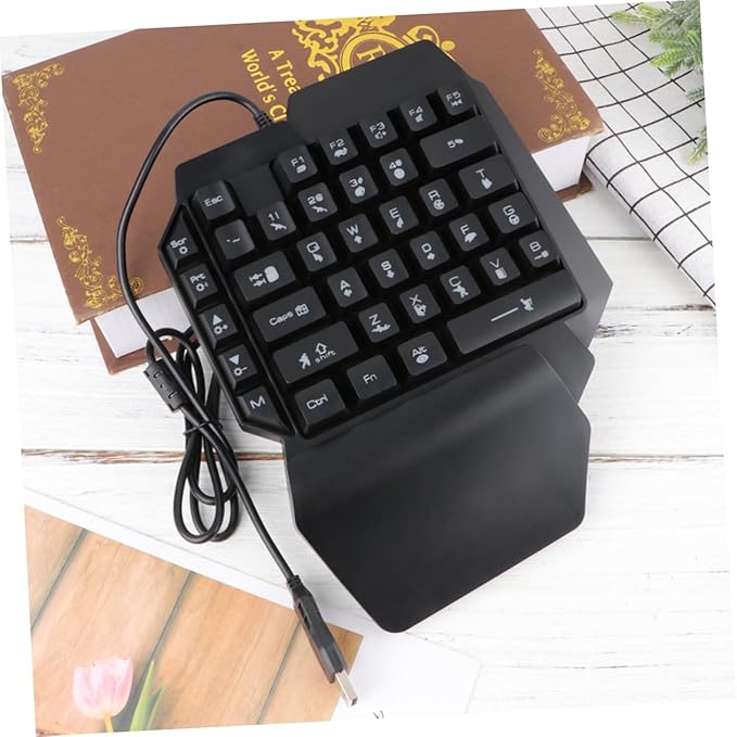 Gadpiparty 1pc Left-Handed Single-Hand Mechanical Gaming Backlight Function Compact and Portable Design for and Gaming Ergonomic for Mobile Use