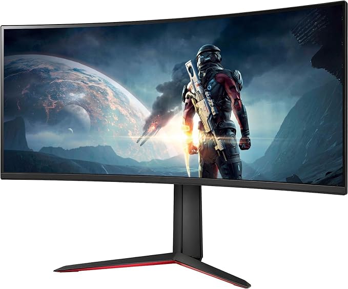 LG 34GP63A-B Ultragear 34 Curved QHD 3440 x 1440 HDR 10 160Hz Gaming Monitor Black - DisplayPort and HDMI AMD FreeSync Premium Tilt/Height Adjustable Stand WEPGPY
