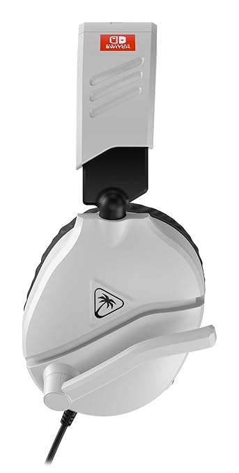 Turtle Beach Recon 70 Wired Gaming Headset - Licensed for Nintendo Switch 2 Nintendo Switch/Lite/OLED Flip-to-Mute Mic Adjustable Lightweight headphones On-Ear Controls 40mm Drivers Black/White