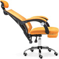 Chair Office Chair with Foot Rest Ergonomic Mesh Desk Chair Lumbar Support Computer Chair with Adjustable Headrest Swivel Task Chair Adjustable Height Gaming Chair (Color : /Orange)