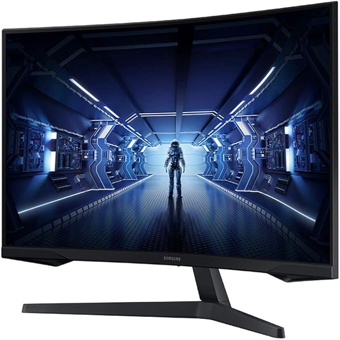 Samsung 32” Odyssey G5 Gaming Monitor WQHD (2560x1440) 144Hz Curved 1ms HDMI Display Port AMD FreeSync Premium HDR10 LC32G55TQWNXZA Black