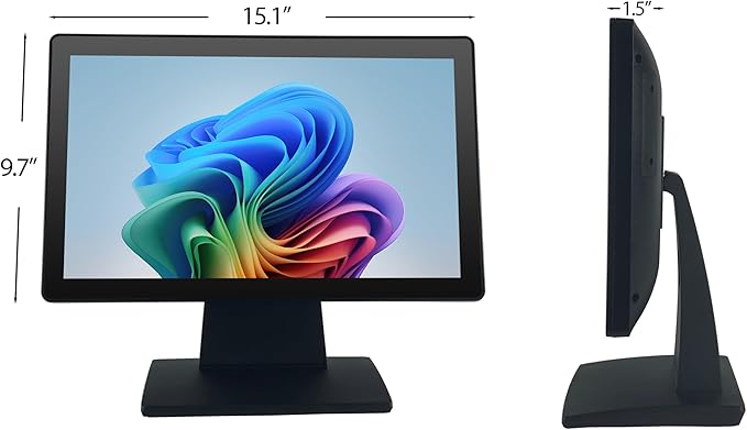 ANGEL POS Commercial Grade 17.3 Inch 1920 x 1080 FHD Touchscreen POS Monitor 10 Points Touch HDMI VGA Waterproof Dustproof Screen Indusitrial Office Retail Gym Warehouse