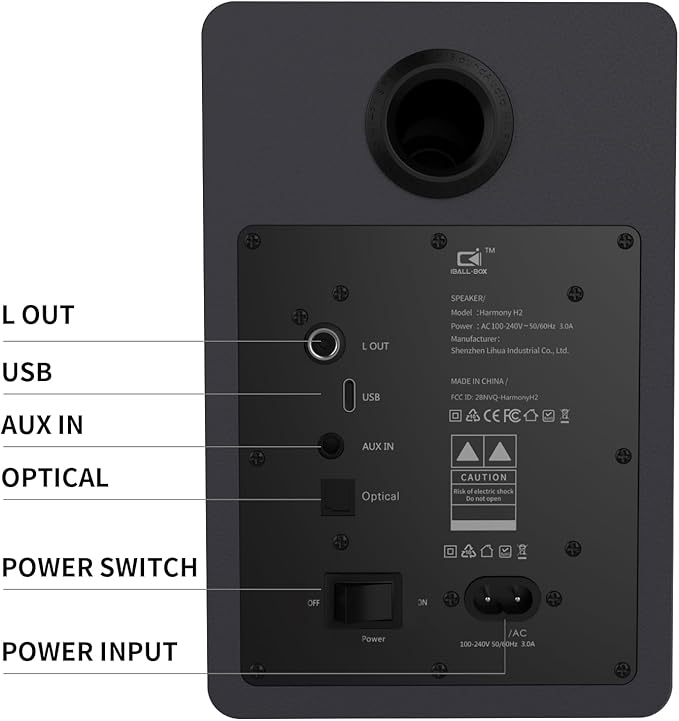 60W Computer Speakers for Desktop PC DSP Bluetooth 5.3 24-Bit Optical USB-C AUX Silk-Dome Tweeter Carbon-Fiber Driver Desk Speakers for Laptop/Mac/Monitor Slate Blue