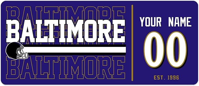 ANTKING Baltimore Mouse Pad Custom Name and Number Desk Pad for Men Women Youth Gifts