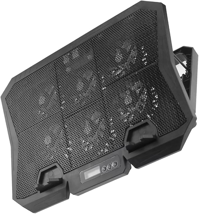 Kisangel Laptop Cooling Pad and Stand 15.6-inch with Adjustable Fan Speed Quiet USB Laptop Cooler for PC Notebook Blue LED Light Cooling Base for Home and Office Use