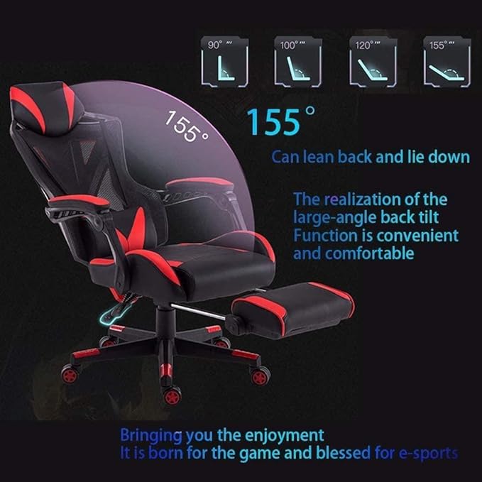 Armchair E-Sports ChairHigh Back Gaming Chair Ergonomic Video Chair Swivel Office Chair Retractible Footrest Recliner Stool Chair