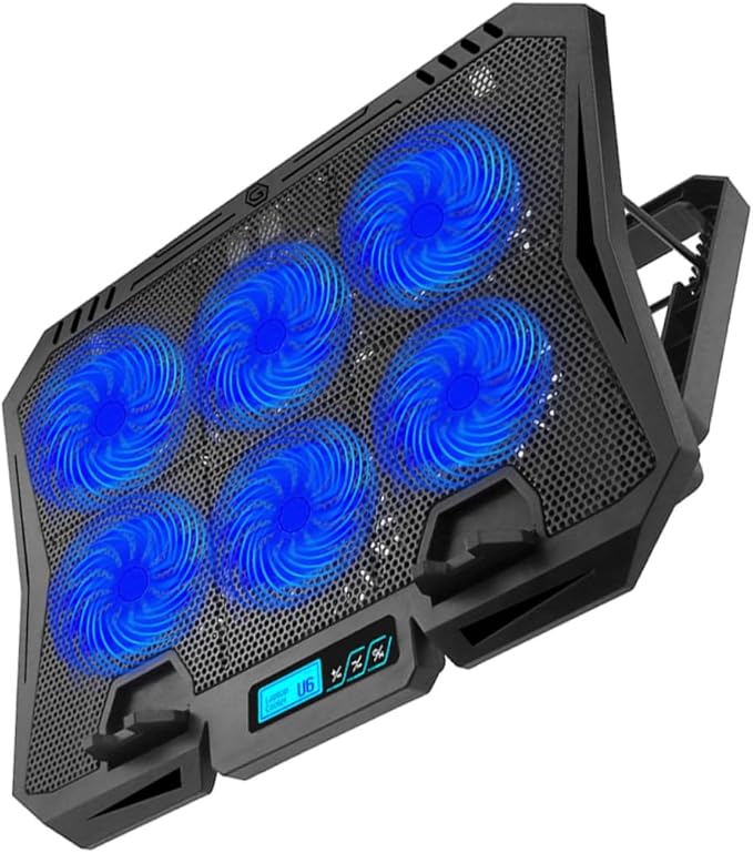 NUOBESTY Laptop Cooling Pad USB Port Laptop Stand Cooling Fan Ergonomic Design for Desk and Bed Use