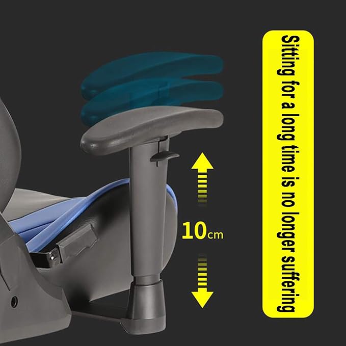 Office Chair Gaming Chair Computer Chair Ergonomic Swivel Chair Recliner Game Chair for AdultsGaming Chair with Headrest and Adjustable ArmrestHigh-Back PU Leather Office Chair Racing STYL
