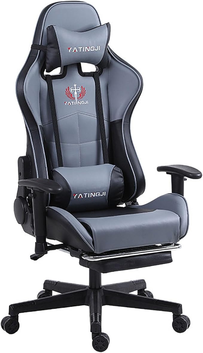 Gaming Chairs for Adults with Lumbar Support E-Sports Chair Live Game Seat Internet Cafe Competitive Chair Lift Swivel Reclining Backrest Foot Rest Ergonomic Computer Chair for Office Or Gaming