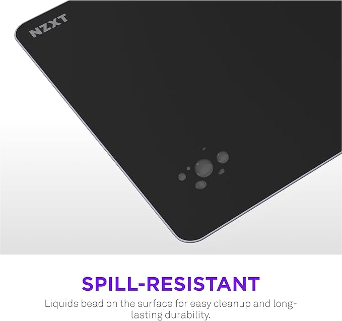 NZXT Zone Elite - Premium Large Gaming Mouse Pad - Ultra-Smooth Nano-Knit Cloth Surface - Optimized for Speed and Control - Spill-Resistant Soft Foam Base Reinforced Low-Profile Stitching - Black