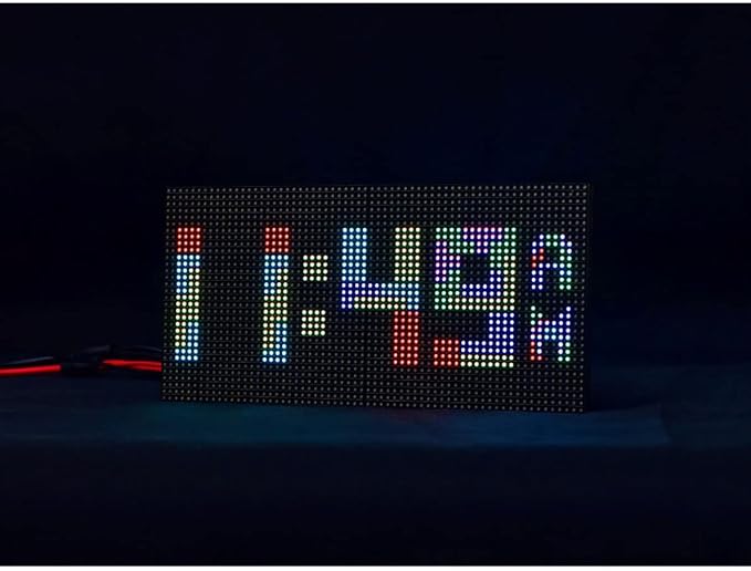 RGB Full-Color LED Matrix Panel Display for Raspberry Pi Pico ESP32 for Arduino 64×32 Pixels 3mm Pitch 2048 RGB LEDs Adjustable Brightness