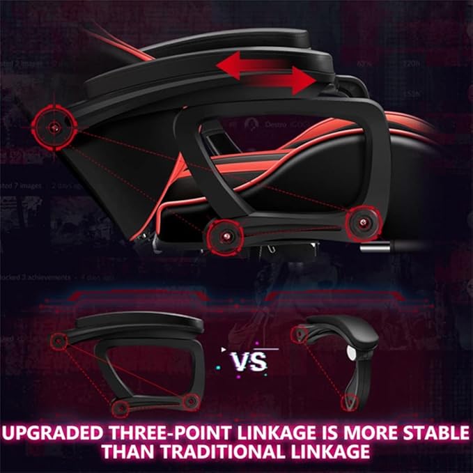 Gaming Chair with Bluetooth Speakers and RGB LED Lights Video Game Chair PU Leather High Back Computer Chair Adjustable Reclining Racing Office Swivel Chair for Adult TeensWhite