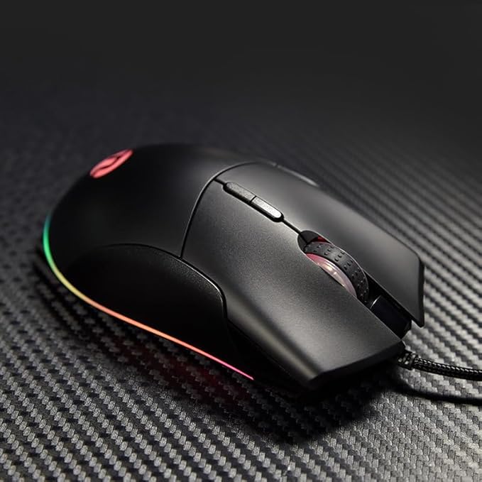 NINGMEI GM55 Wired Mouse Matte Surface Ergonomic Design Silent and Durable Gaming and Office Mouse for PC &amp Laptop