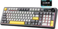 AJAZZ AK980 Wireless Keyboard with Smart Display &amp Knob98% Mechanical Keyboard Tri-Mode BT/2.4G/USB-C Hot Swappable PBT Keycaps with RGB Light for Win &amp Mac(BlackMurad Switch)