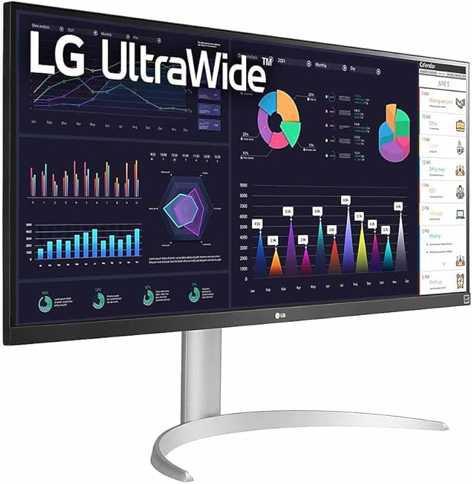 LG 34IN Monitor Curved 2560X1080 21:9 IPS HDMI 1.4 DP 1.4 USB-Type-C