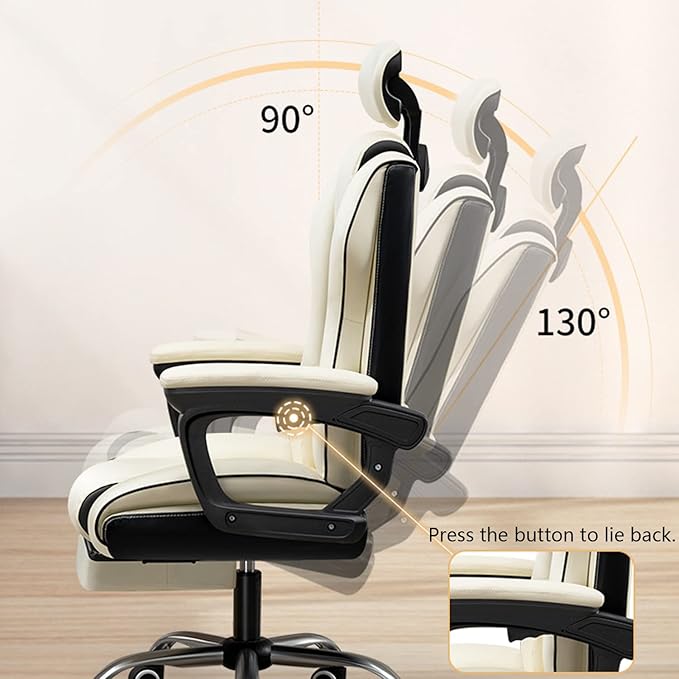 Gaming Chair with Footrest Reclining High Back Computer Game Chair with Lumbar Support and Headrest Black