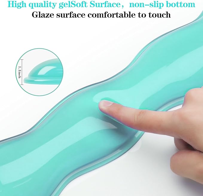 Gel Wrist Rest for Keyboard and Mouse Wrist Rest for Keyboard Mouse Wrist Support Pain Relief Cool Touch Non-Skid Keyboard and Mouse Wrist pad Set