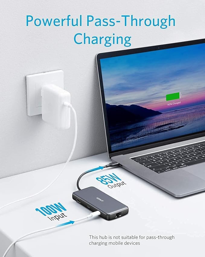 Anker 555 USB-C Hub (8-in-1) with USB-C to DisplayPort Adapter