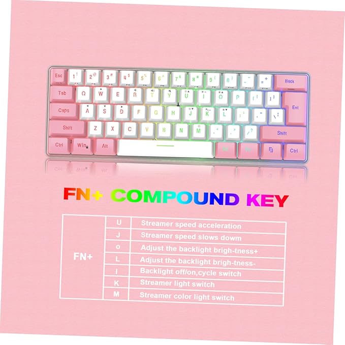 Compact Key RGB Mechanical Gaming Keyboard Keyboard Vibrant Backlight for Gamers and Efficient Workspaces and Design