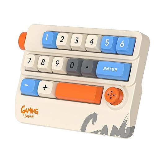 Numeric Mechanical Keyboard with Right Joystick One Handed Keyboard Fully Programmable for Knobs and Keys Rocker Knobs for OSU Keypad Hotswap Keypad with RGB