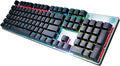 HP GK400F Mechanical Gaming Keyboard 104 Keys Wired Keyboard with Brown Switches Mixed Lighting Double-Shot ABS Keycaps for Desktop and Laptop (Gunmetal Black)