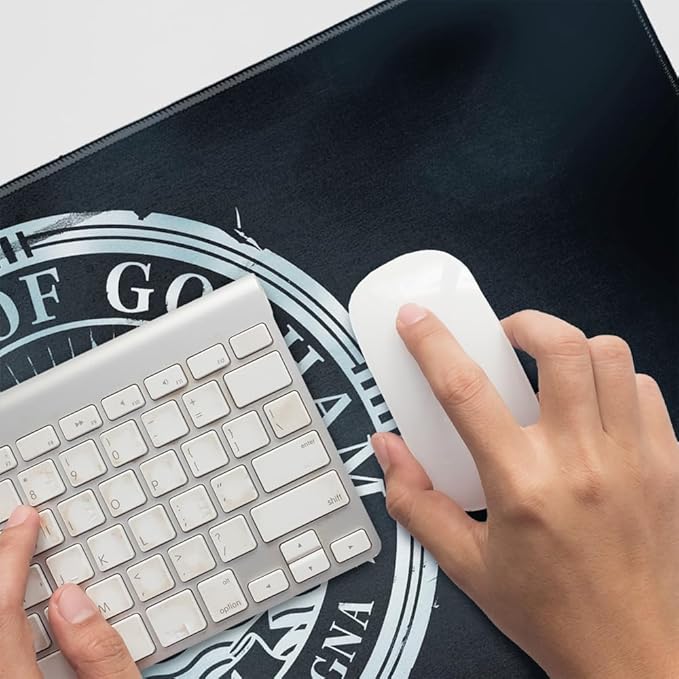 The Batman Gotham City Seal Large Gaming Mouse Pad Desk Mat with Stitched Edges Non-Slip Base for Gamer Home and Office 31.5 x 15.7