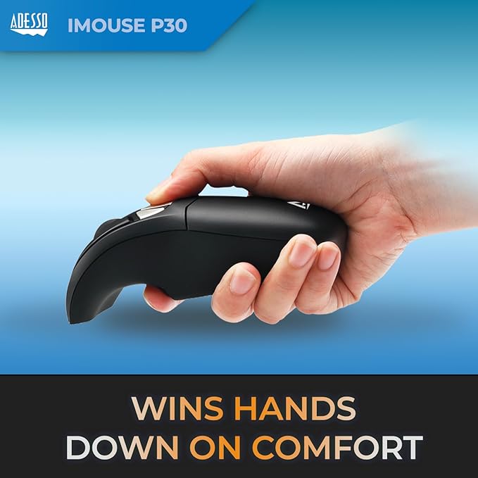 Adesso iMouse P30 Air Mouse GO Plus USB Wireless Cursor Controler for TV Projector Security Camera CCTV Desktop Laptop Presentation Clicker with Charging Stand