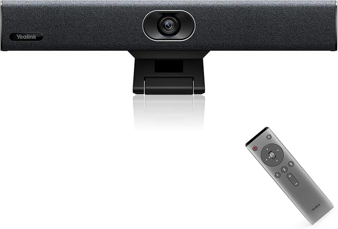 Yealink 4K USB Video Conference Camera - 120° Wide Angle Microphone Speaker Auto Framing for PC Meetings Microsoft Teams &amp Zoom