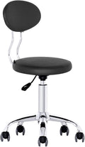 Mlaea Executive Swivel Computer Chair Gaming Club Bar Chair with Rolling Wheels Bank Hospital Dining Chair 48 * 90CM(Color:Black)