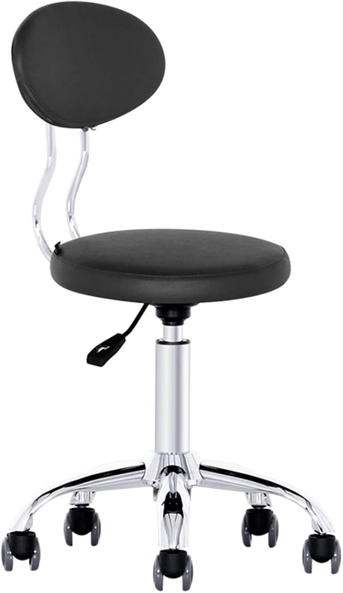 Mlaea Executive Swivel Computer Chair Gaming Club Bar Chair with Rolling Wheels Bank Hospital Dining Chair 48 * 90CM(Color:Black)