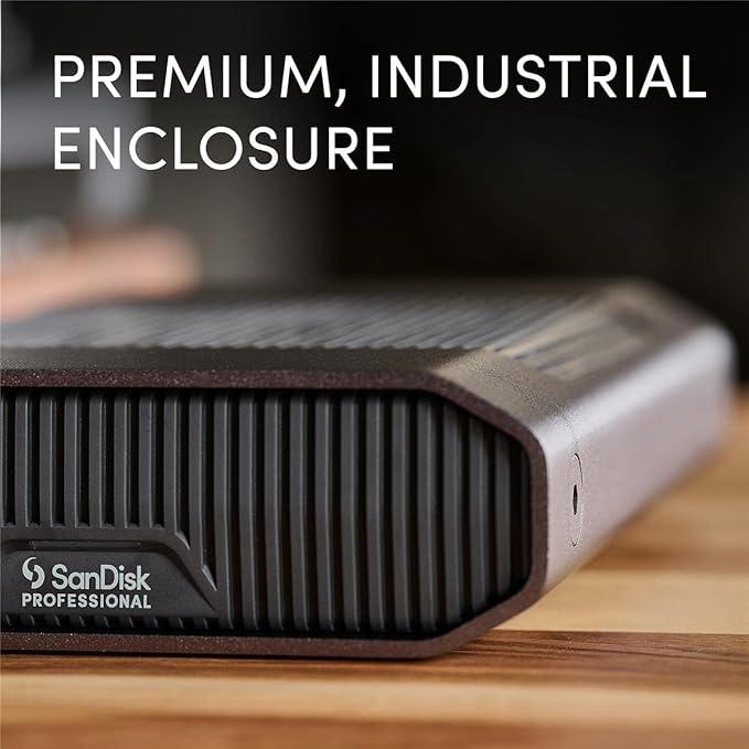 SanDisk Professional 4TB G-Drive Enterprise-Class External Desktop Hard Drive - 7200RPM Ultrastar HDD Inside USB-C (10Gbps) USB 3.2 Gen 2 Mac Ready - SDPHF1A-004T-NBAAD