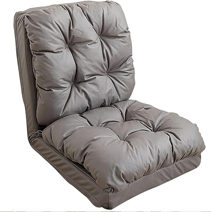 WHYATT Lazy Sofa Chair Lazy Sofa for Teens Adults to Gaming Reading and Watching TV (Color : Dark Grey)