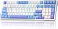 AULA Mechanical Keyboard Wireless Gaming Keyboards 99 Keys Tri-Mode BT5.0/2.4GHz/USB-C Hot Swappable Custom Creamy KeyboardRGB Backlit Computer Keyboards w/Pre-lubed Linear Switches Gasket Structure