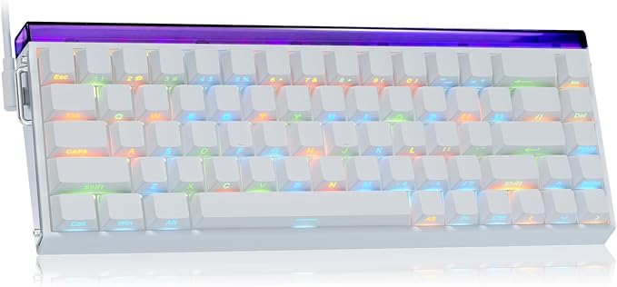 Aula Hero 68 HE 60% Gaming Keyboard Wired Hall Effect Magnetic Switch Keyboard with Adjustable Actuation Fast Trigger Mode 8K Hz Polling Rate 0.125ms LatencySide Printed PBT Keycaps RGB Backlit