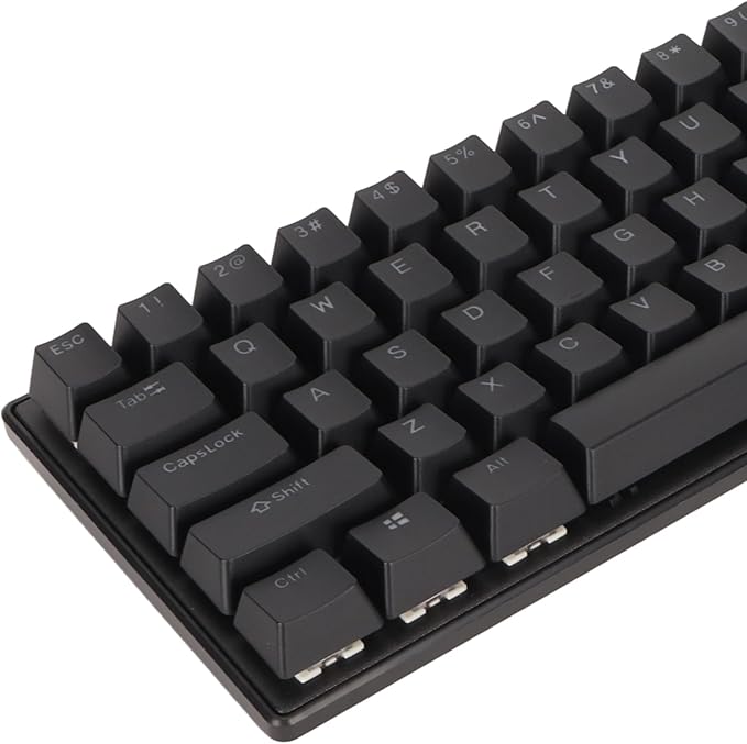 ANGGREK Computer Keyboard Gaming Keyboard Crisp Keystroke N Key Rollover 68 Keys RGB Backlit for Family (Black)