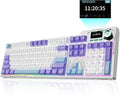 Ajazz AK35I V4 Customizable Wireless Gaming Mechanical Keyboard Wired/Wireless 2.4G/BT Gasket Structure 10000mAh Battery Full-Color RGB 1.14-inch Color Screen Knob Multi-Function Keys.