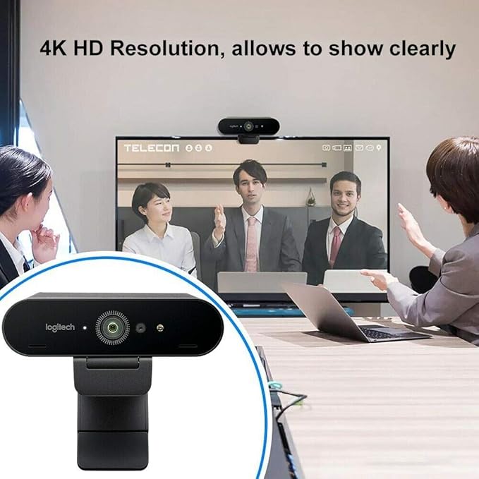 Logitech BRIO Ultra HD Webcam for Video Conferencing Recording and Streaming - Black