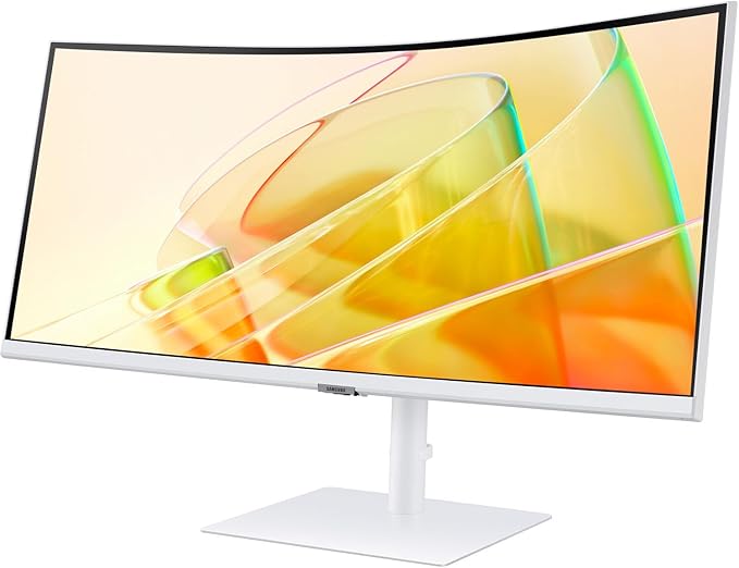 Samsung View Finity S6 S65TC 34 Ultra-WQHD VA Monitor with HDR10 AMD FreeSync Anti Glare Flicker Free VESA Mount (100mm) Displayport White (LS34C654TANXGO) (Renewed)