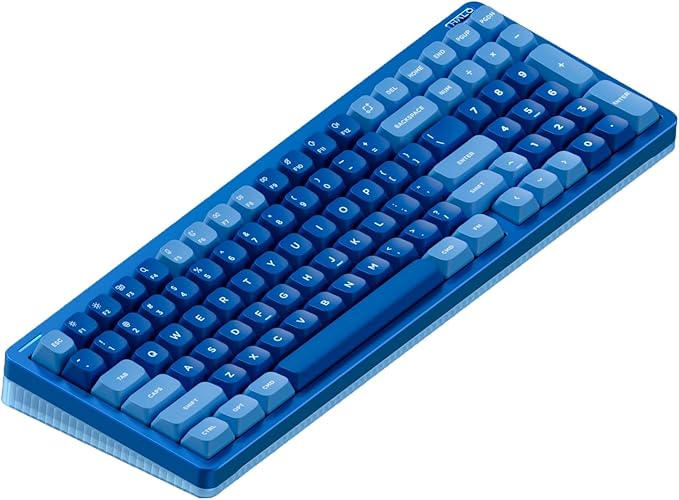 nuphy Halo96 V2 Wireless Mechanical Keyboard 96% Hot Swappable 99 Keys RGB Backlit Bluetooth/USB-C/2.4GHz Silent Red Switches Blue QMK/VIA Support