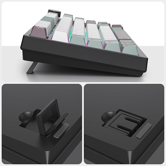 Mist 75% Wired Gaming Keyboard - Hot Swappable Gasket Mount Red Switch RGB Backlit 82-Key TKL Mechanical Keyboard NKRO for PC/Laptop Windows Gamers